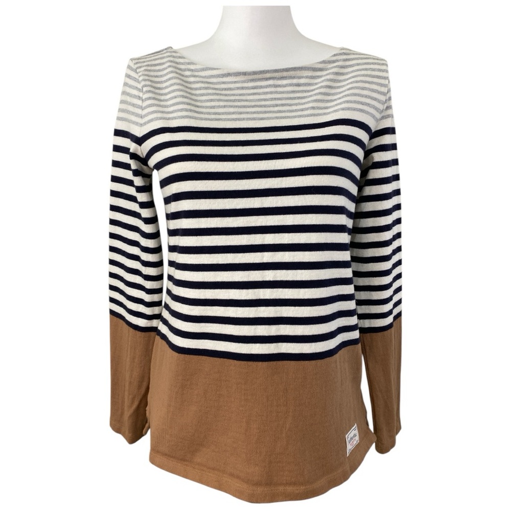Talbots Authentic Tee Women's X-Small Stripes Classic Preppy 100% Cotton